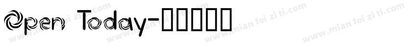 Open Today字体转换